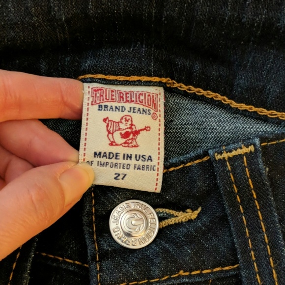 True Religion Joey Silver Foil Flare jeans, sz 27 - Picture 7 of 8